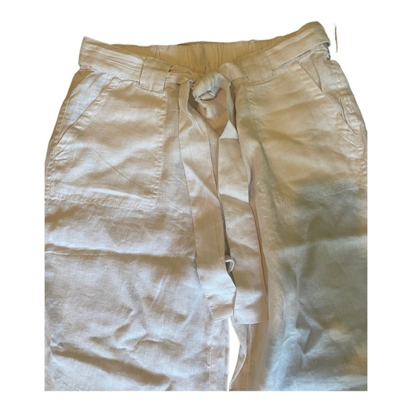 CASLON white belted linen pants - Picture 5 of 14